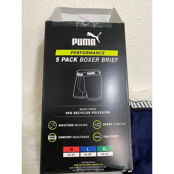 Puma 5 Pack Boxer Briefs Performance Sport Luxe  Tag Free Size X - Large - Picture 4 of 9
